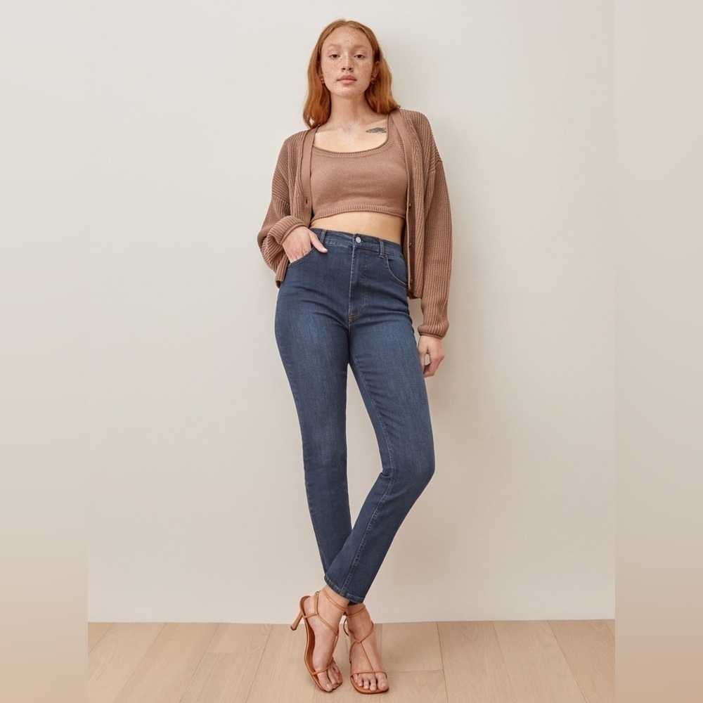 Reformation Harper High Rise Skinny Jeans Neris Wash Women Sz 25